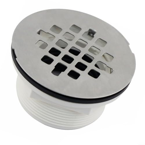 HOHOVYVY Siphon de sol rond 108 mm PP bonde de douche grille filtre à cheveux pour salle de bain