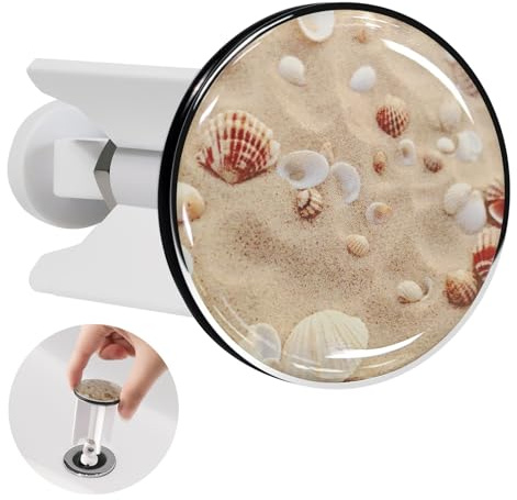 Universal-Waschbeckenstöpsel, 40 mm, Ersatz-Ablauf-Stöpsel, höhenverstellbar, für Badezimmer, Küche, alle Standard-Waschbecken, Strandmuschel