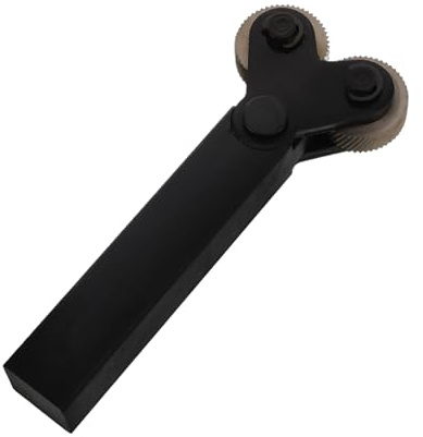 Gatuida Rodillo Cortador Moleteado de Acero Negro para Torno Diseño de Doble Rueda y Agarre Ergonómico Adecuado para Corte Preciso en Metal