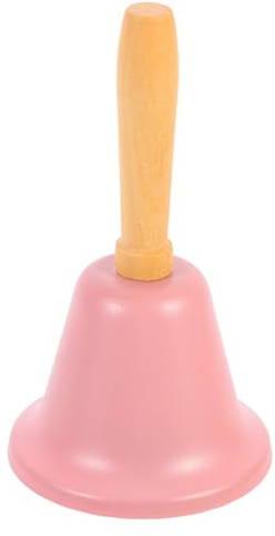 Ipetboom Christmas Santa Claus Hand Bell with Wood Handle Metal Call Bell for Restaurant Service Party Home Decor Ergonomic Grip Clear Sound Multi Purpose Xmas Decoration