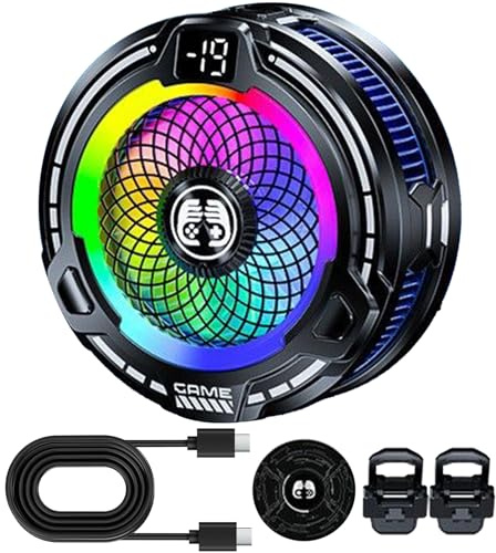 Magnetic Phone Cooler - 30W Cellphone Radiator, Portable Cooler | Adjustable Speed Cooling Fan, Compact Device For Smartphones Tablet Vlog Outdoor Use Hot Weather Summer Heat