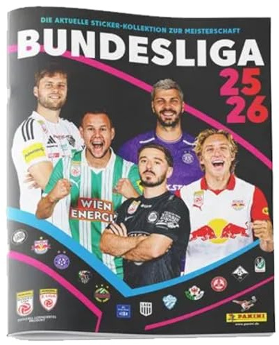 Admiral Bundesliga Österreich 2025/26 | 1x Sammelalbum | Offizielle Fußball-Kollektion | Platz für 399 Sticker & 40 Spezialsticker | 64 Seiten mit 6 Startstickern