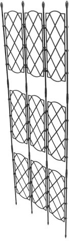 Angoily Treillis Jardin Métal Réglable 465-135 CM Support Plantes Grimpantes Noir pour Balcon et Jardin Support Métallique Robuste pour Vigne Clématite Rosier Usage Intérieur et