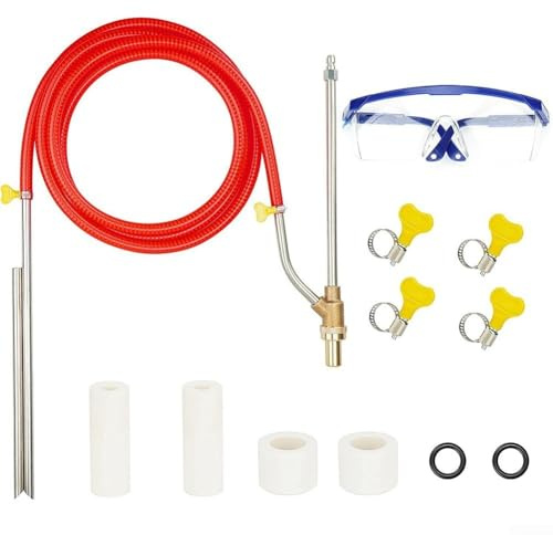Autilyshop Idropulitrice elettrica Attacco sabbiatrice a umido Kit di pulizia abrasivo senza polvere 5000 PSI 8 GPM Tubo metallico Ugello in acciaio inossidabile per rimozione vernice ruggine per Qu