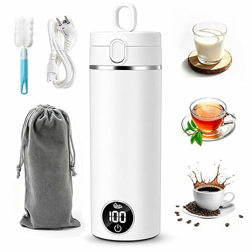 Travel Kettle 500ml, Portable Kettle,Portable Electric Kettle,Auto Shut-Off | 316 Stainless Steel Inner, 6 Temperature Control, Fast Boil, LCD Display, for Travel Home Office Making Tea Coffee Milk