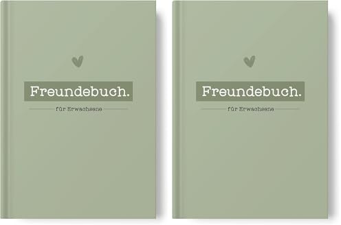 Sophies Kartenwelt Freundebuch für Erwachsene - Freundebuch zum Ausfüllen für Deine Lieblingsmenschen - Freundschaftsbuch mit persönlichen Fragen - Poesiealbum für Erwachsene (Packung mit 2)