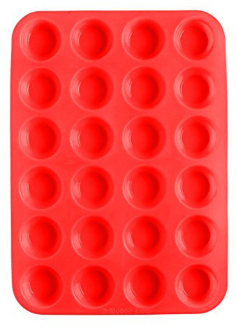 Teglie per Cupcake Teglie per Muffin in Silicone per Dolci Tazze da Forno Antiaderenti Rosse
