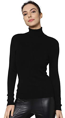 ONLY Onlkarol L/S Rollneck Knt Noos Pullover, Donna, Nero (Black Black), M
