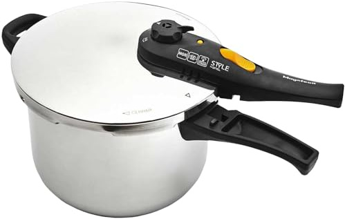 Magefesa® Style Super Fast Pressure Cooker, 6 Litres, Easy to Use, 18/10 Stainless Steel, Suitable for All Hobs Including Induction