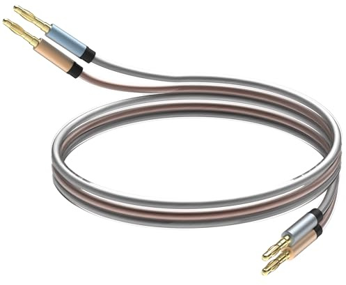 baolongking Hi-Fi Lautsprecherkabel, reines Kupfer, Bananenstecker, Leitungskabel (5m)