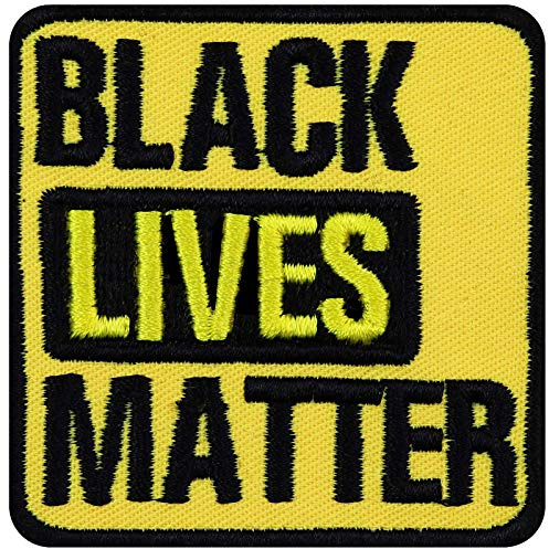 Black Lives Matter Anti-rasism stryk på lappar med ordstäv – All Life Matter sy på lapp för cyklister, BLM-supportrar, kämpar – populär applikation för jackor, väskor, hattar, jeans – 6 x 6 cm