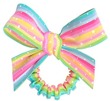 invisibobble Kids Slim Scrunchie Bunt I 1x Haargummi Regenbogen & Sternchen I Geschenke für Mädchen I Haarschleife Kinder-Haar-Accessoires