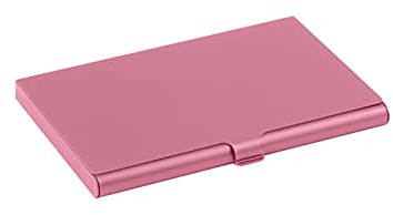 sararui Visitenkartenetui Visitenkarteninhaber Fall Edelstahl Aluminium Geschäftsname Karten Kreditkarten Fall Tasche Visitenkarten Fall Brieftasche Visitenkartenhalter (Color : Pink)