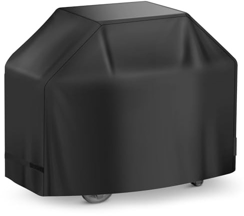 Grillabdeckung, Grillabdeckung, 150 cm, wasserdicht, UV-beständig und lichtbeständig, Grillabdeckung mit Klettverschlüssen, Gasgrillabdeckung, reißfest, für Weber, Char Broil, Nexgrill Grills