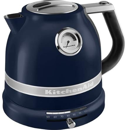 Kitchenaid 5KEK1522BPP Artisan Hard Anodized Aluminium Variable Temperature Jug Kettle, 1.5L Capacity, Ink Blue