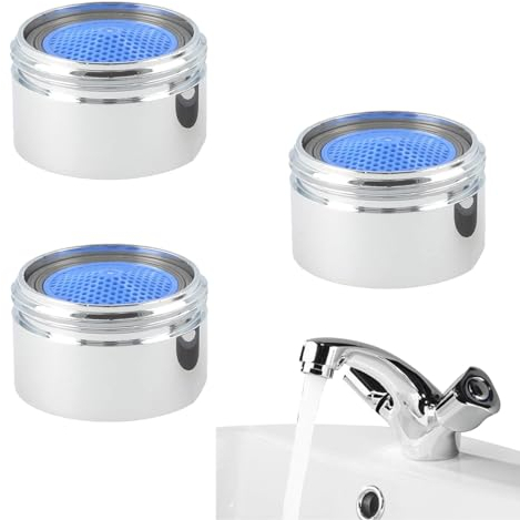 Strahlregler M22, Wasserhahn Filter Strahlregler, 3 Stück Mischdüse Einsatz, Wasserhahn Aufsatz, Perlatoren, Sieb Perlator Einsatz Perlatoren M22