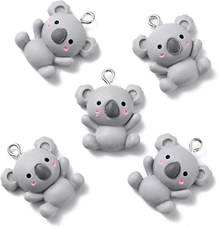 Ipotkitt Schmuckherstellung Charms sortiert Harz Charms Anhänger für DIY Halskette Armband Ohrring Bastelbedarf, Harz, Kein Edelstein