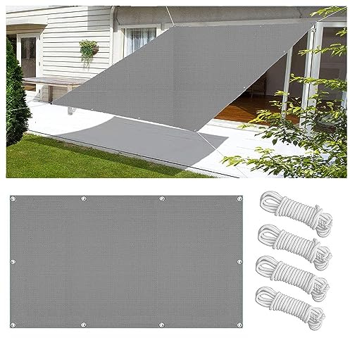 Vela Ombreggiante Impermeabile 2x2M Tenda da Sole per Esterno Vele Ombreggianti Rettangolare Telo Parasole con Fune e Occhiellato Protezione UV Tenda a Vela per Giardino Balcone Terrazza