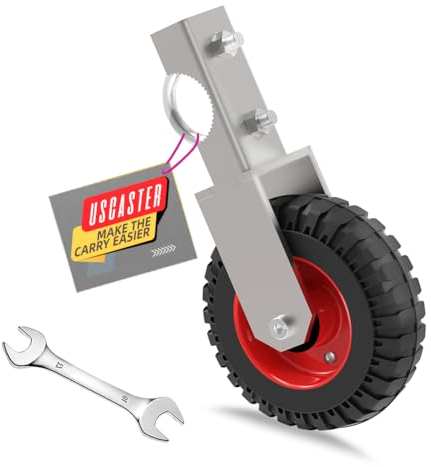 USCaster Torrad, 20,3 cm, schwarz, Untermontage, Bauernhoftorrolle gegen Ziehen für Maschendrahtzaun, Schiebetorrollen, 180 kg Kapazität