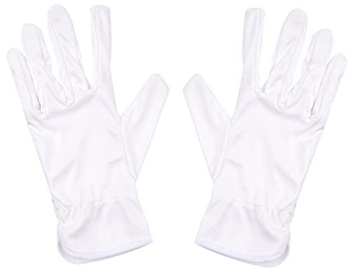 Veemoon Weiße Faserhandschuhe aus Mikrofaser, 10 Paar, Wiederverwendbar