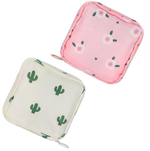 Borsa Porta Assorbenti,2 PCS Borsa per Assorbenti Igienici Portatili Borsa da Donna per Assorbenti Interni per Scuola Ragazze Adolescenti Donna