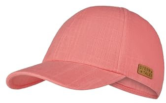 Sterntaler Basecap Uni - Mädchen Schirmmütze aus Baumwoll Musselin - Sommer Baseball Cap anpassbar durch Klettverschluss - Sportive Baby und Kinder Schirmkappe, Koralle, Größe 49