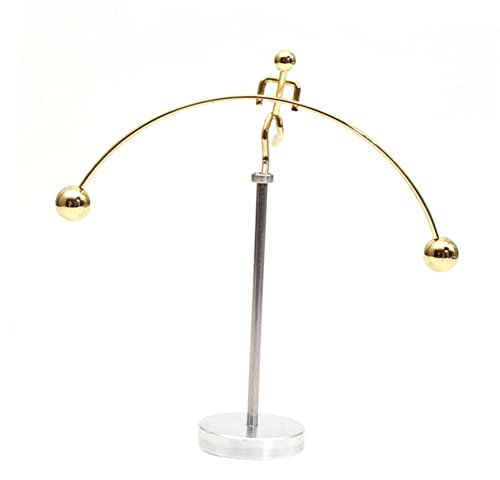 VICASKY Ornement de Bureau Haltérophile en Métal Or, Figurine Petit Homme