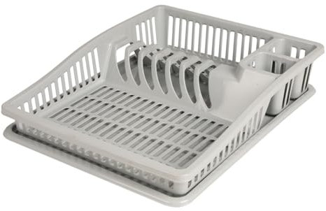 Urban Living Sonoma EGOUTTOIR A Vaisselle avec Plateau 38,5X31XH8CM Mineral, Blanc