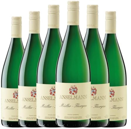 Anselmann Müller-Thurgau Seco Pfälz 1 L Vino blanco (Caja de 6 Botellas de 1 L)