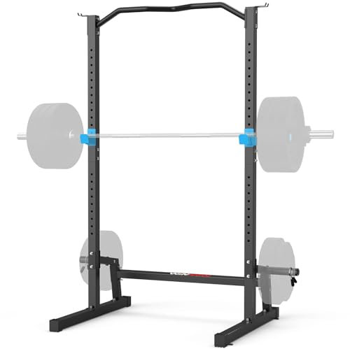 WINNOW Power Cage Multifunktionales Power Rack mit J-Haken, Tauchgriffen, Landminenbefestigung und optionalem Kabelzugsystem für die Heim Gym (Grundlegendes Power Cage)