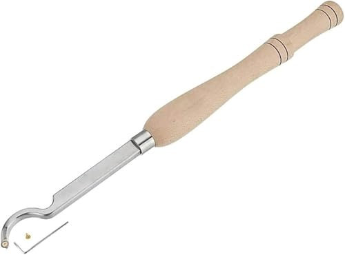 Outils de tournage du bois à pointe creuse en carbure, outil de ciseau de tour avec coupe-insert rond en carbure, grattoir à gouge for amateur de bois ou bricolage ou charpentier, manche en bois dur d