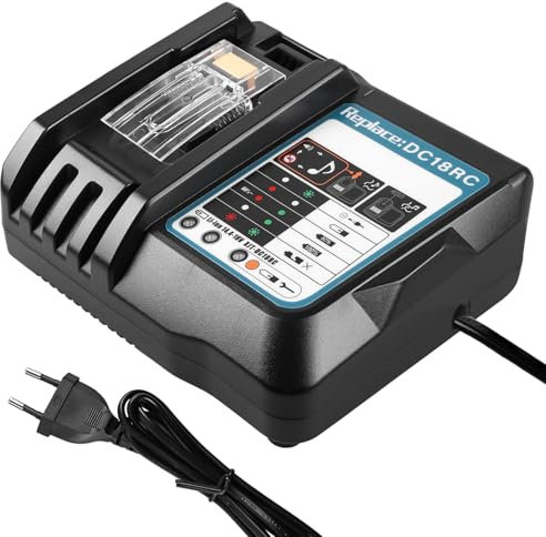 Chargeur rapide DC18RC compatible batterie 14,4 V et 18 V, universel 18 V avec écran LCD
