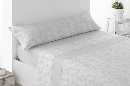 Juego de Sábanas Térmicas de Pirineo. Sábanas de Otoño/Invierno Tejido Polar para Cama Individual y Matrimonio, 3 Piezas, Cálida y Suave. (Perla, Cama 105)