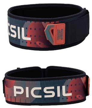 PICSIL - Lendenwirbelgurt Lockpro aus Neopren, Flexibler Support für Cross Training, Functional & Powerlifting, Doppelverschluss (Navy, M)