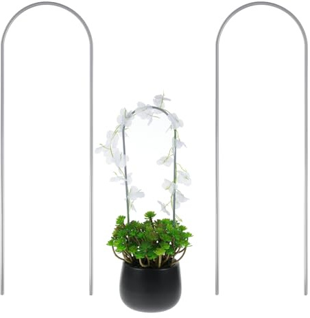 Lot de 2 supports pour plantes grimpantes en métal en forme de U pour plantes en pot, support pour plantes grimpantes, cadre en forme de U pour différents types de plantes d'intérieur