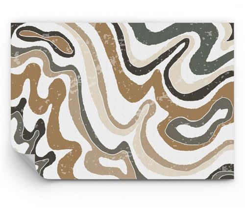 ARTTOR Fotomural 300x210 cm Papel Pintado Abstracto Arte - 5996 - WF2 | Hola Boho Abstracción Premium Sand Papel pintado de vinilo tejido no tejido Decoración de Pared Salón Moderno ARTTOR