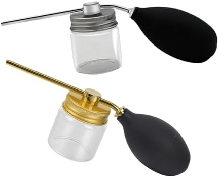 OUNONA 2pcs Portable Spray Bottles for Hair Fiber Applicator Empty Reusable Glass Spray Bottle Pump for Home Hairdressing Styling