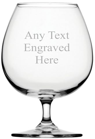 1stclassgifts [Custom] Personalised Engraved Charante Large Brandy Glass 19.33oz (55cl) Birthday Wedding Retirement Christmas (Glass & Silk Box)