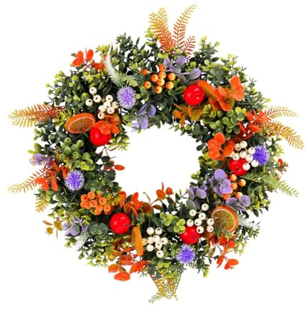 Ghirlanda estiva con frutta artificiale primavera corona porta anteriore corona per porta