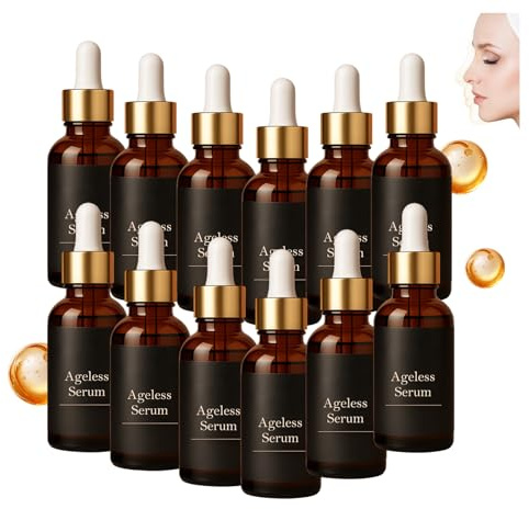 Ageless Serum, strafft die Haut intensiv, glättet Falten und feine Linien, Anti-Aging-Gesichtsserum, stellt die Elastizität wieder her, intensive Feuchtigkeitspflege für alle Hauttypen (12PCS)