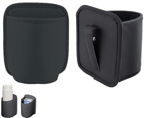 cddcwz 2 Pezzi Portabicchieri per auto in pelle PU,Organizer multifunzione | portabicchieri per portiera dell'auto,sedile posteriore,organizer multifunzionale per acqua,bicchieri grandi e bevande (nero)