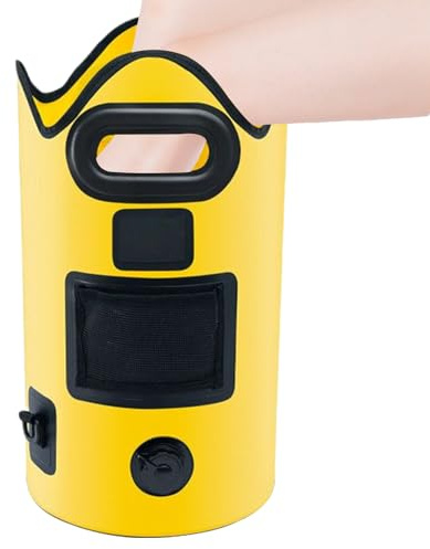 Fußbadewanne,21 Liter klappbarer wasserdichter Eimer mit Seitentasche | Fußbad Soak Wanne Mit Ablaufloch - für Wäsche Küche Kinder Frauen Erwachsene tägliche häusliche Pflege Entspannung