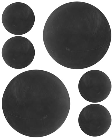 Healeved 6 Palline da Racquetball in Gomma Nera ad Alta Elasticità Palline da Squash per Allenamento e Giochi la Palla per e Adulti per Esercizi di Reazione e Pallamano Indoor