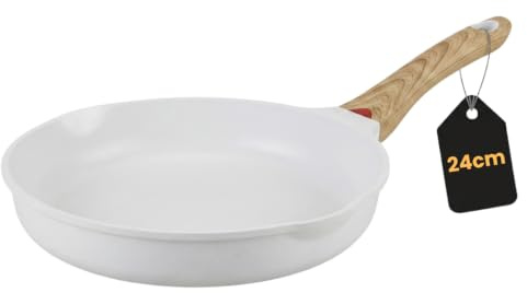 Venteo - Poele Induction Fonte Aluminium 24 cm| Ustensiles De Cuisine Polyvalents | Entretien Lave Vaisselle | Compatibilité Gaz Electrique Plaque Induction | Cuisson Homogène Diffusion Thermique