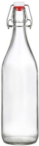 1 Pack Flip Top Glass Bottle 32 oz,Swing Top Glass Bottles 32 oz,kombucha bottles with Stoppers for Home Brewing,2nd Fermentation,Kefir,Vanilla Extract,Juice,Tea,Beverages,Soda,Oils,Vinegar