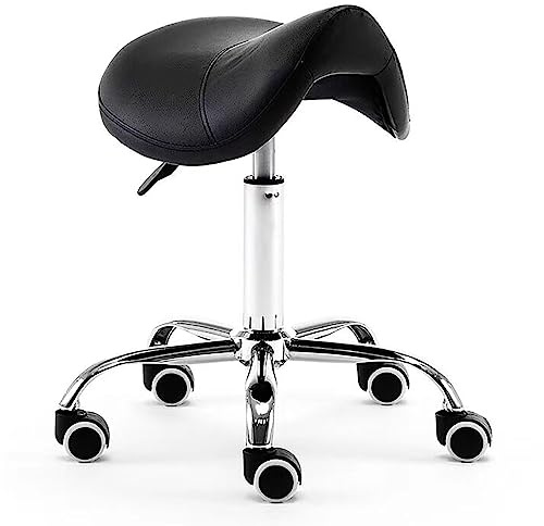 Taburete hidráulico con ruedas, silla giratoria moderna con ruedas para spa y belleza, diseño cómodo para un apoyo saludable de la espalda