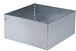 bellissa Rasenkante Square verzinkt, quadratisch 40x40 cm, H20 cm | bellissa, Stecksystem, Metall, wetterfest, langlebig, Beetumrandung, Gartengestaltung, robuste Qualität, Garten, verzinkt