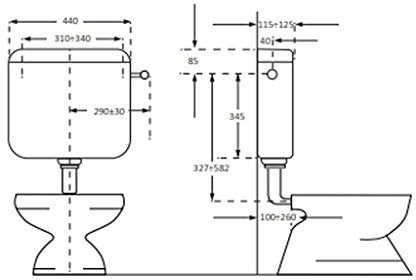 Cassetta Di Scarico Esterna Start/stop Mod Plus 1 Cr