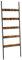 VASAGLE LLS011B01 LLS011B01 Angled Ladder Shelf 5 Tier 65cm Wide Steel Frame for Blankets Scarves Industrial Style Rustic Brown and Black