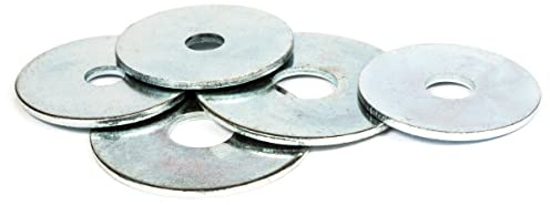 Rondella di riparazione piatta M10 x 40 mm x 1,5 mm, in acciaio, per riparazione parafanghi e carrozzeria (confezione da 20)
